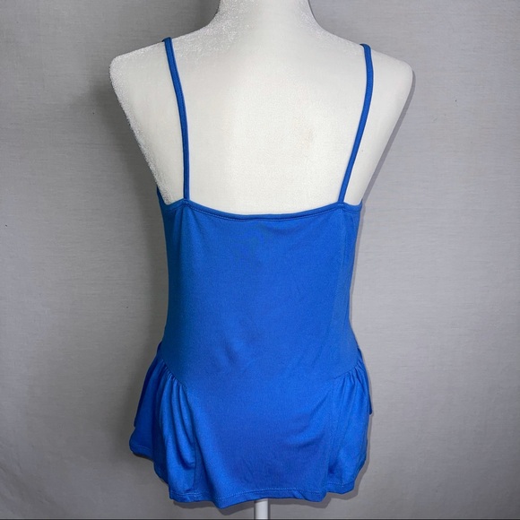 Peplum Waist Spaghetti Strap Blue - Picture 3 of 8